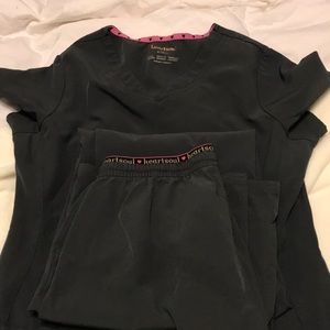 HeartSoul gray scrub top and pants